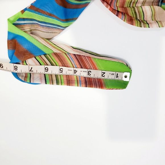 Geche Escavar mesh swirl colorfull footed leggings size  4 - Picture 12 of 12